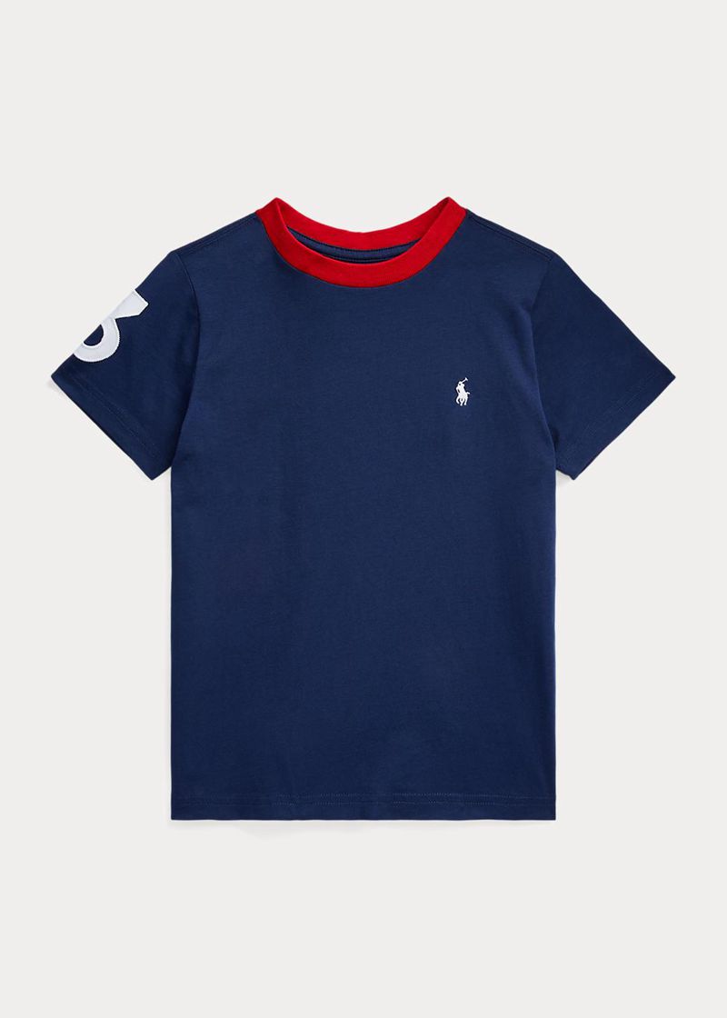 Camiseta Ralph Lauren Niño 1.5-6 Años Team Polo Cotton Jersey Chile Azul Marino JMGWQ-3940